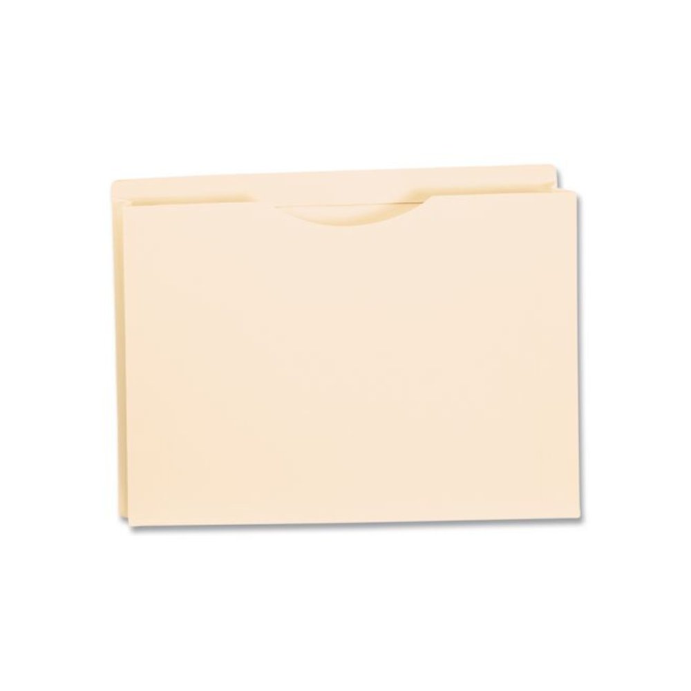 Manila Reinforced File Jackets, 2-Ply Straight Tab, Letter Size, Manila, 50/Box. Picture 3