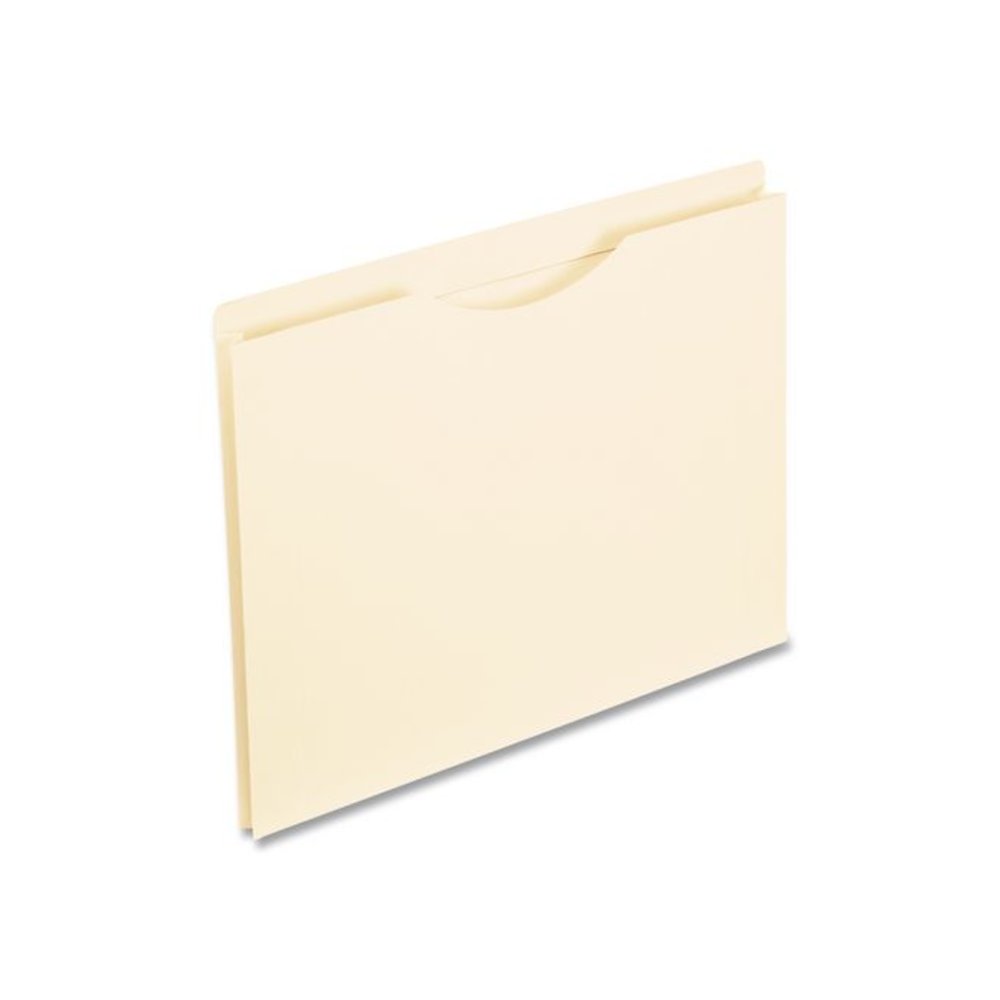 Manila Reinforced File Jackets, 2-Ply Straight Tab, Legal Size, Manila, 100/Box. Picture 2