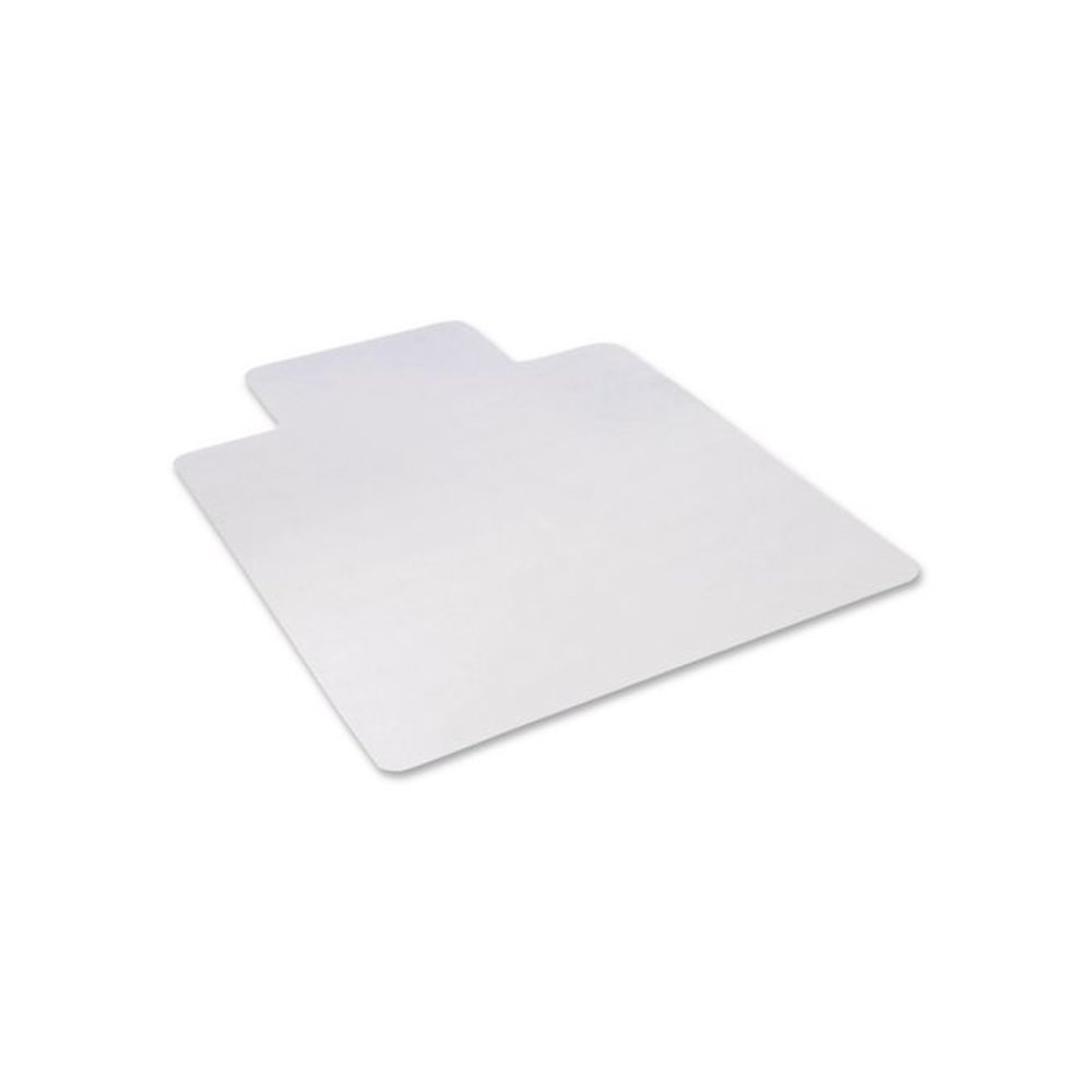 Non-Studded Chair Mat for Hard Floors, Rectangular with Lip, Straight Edges, 36" x 48", Clear. Picture 2