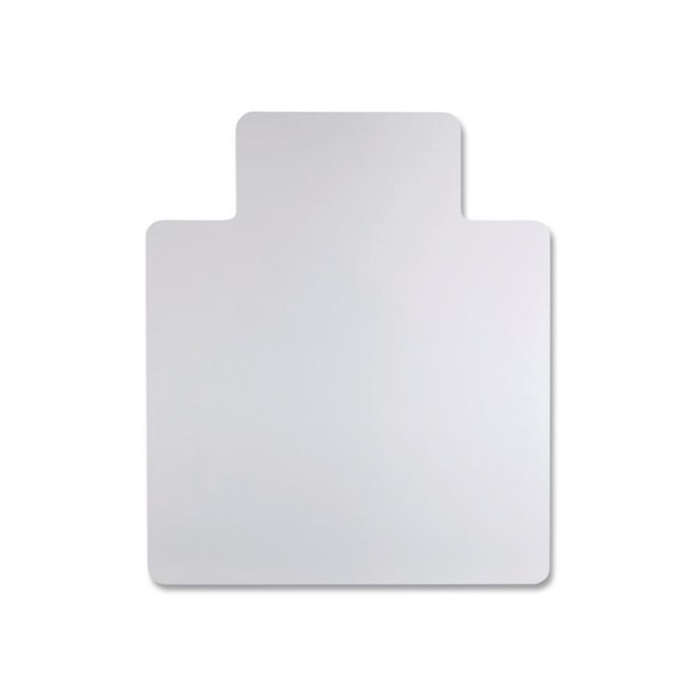 Non-Studded Chair Mat for Hard Floors, Rectangular with Wide Lip, Straight Edges, 45" x 53", Clear. Picture 3