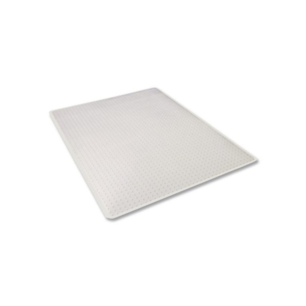 Studded Chair Mat for Flat Pile Carpeted Floors, Rectangular, Straight Edges, 46" x 60", Clear. Picture 2