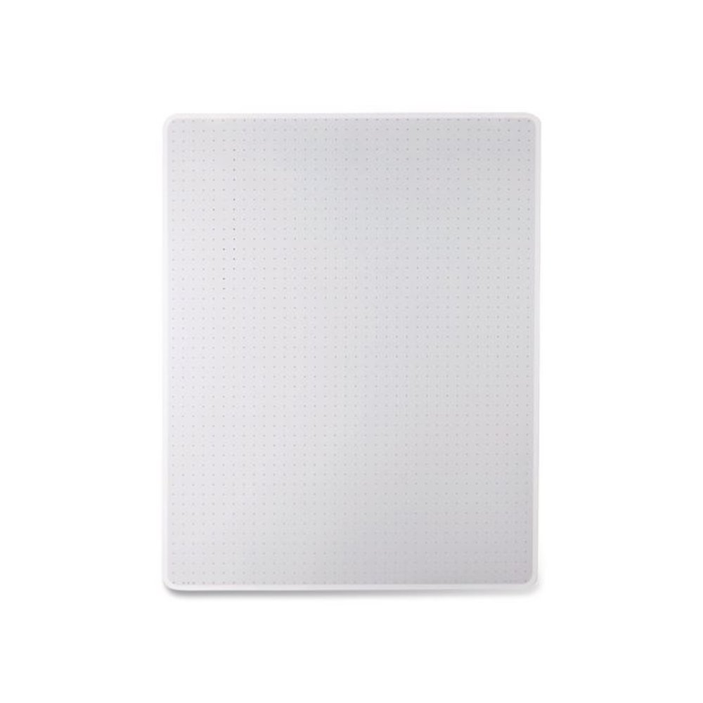 Studded Chair Mat for Flat to Low Pile Carpeted Floors, Rectangular, Beveled Edges, 46" x 60", Clear. Picture 3