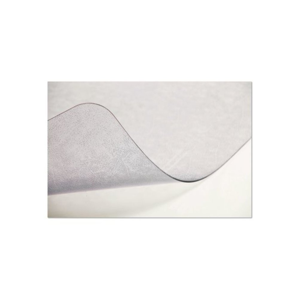 Non-Studded Chair Mat for Hard Floors, Rectangular with Wide Lip, Straight Edges, 45" x 53", Clear. Picture 6