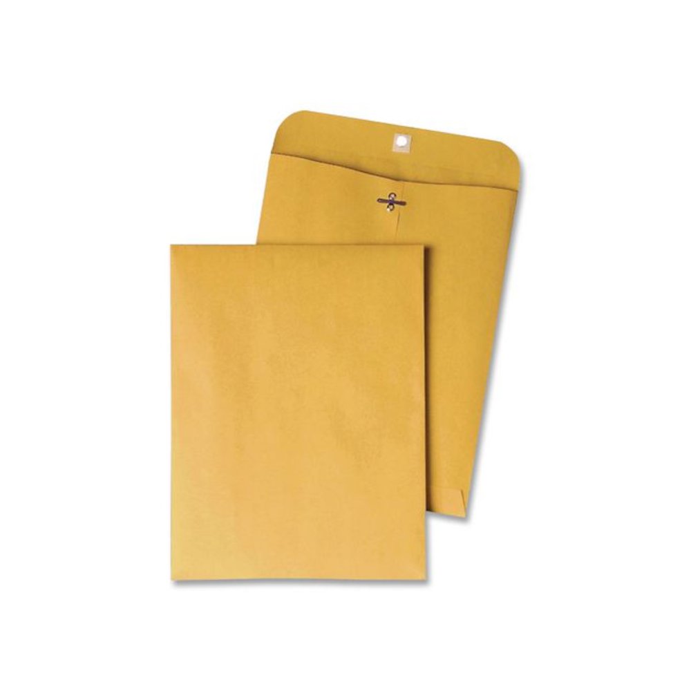 Clasp Envelope, 28 lb Bond Weight Kraft, #75, Square Flap, Clasp/Gummed Closure, 7.5 x 10.5, Brown Kraft, 100/Box. Picture 3