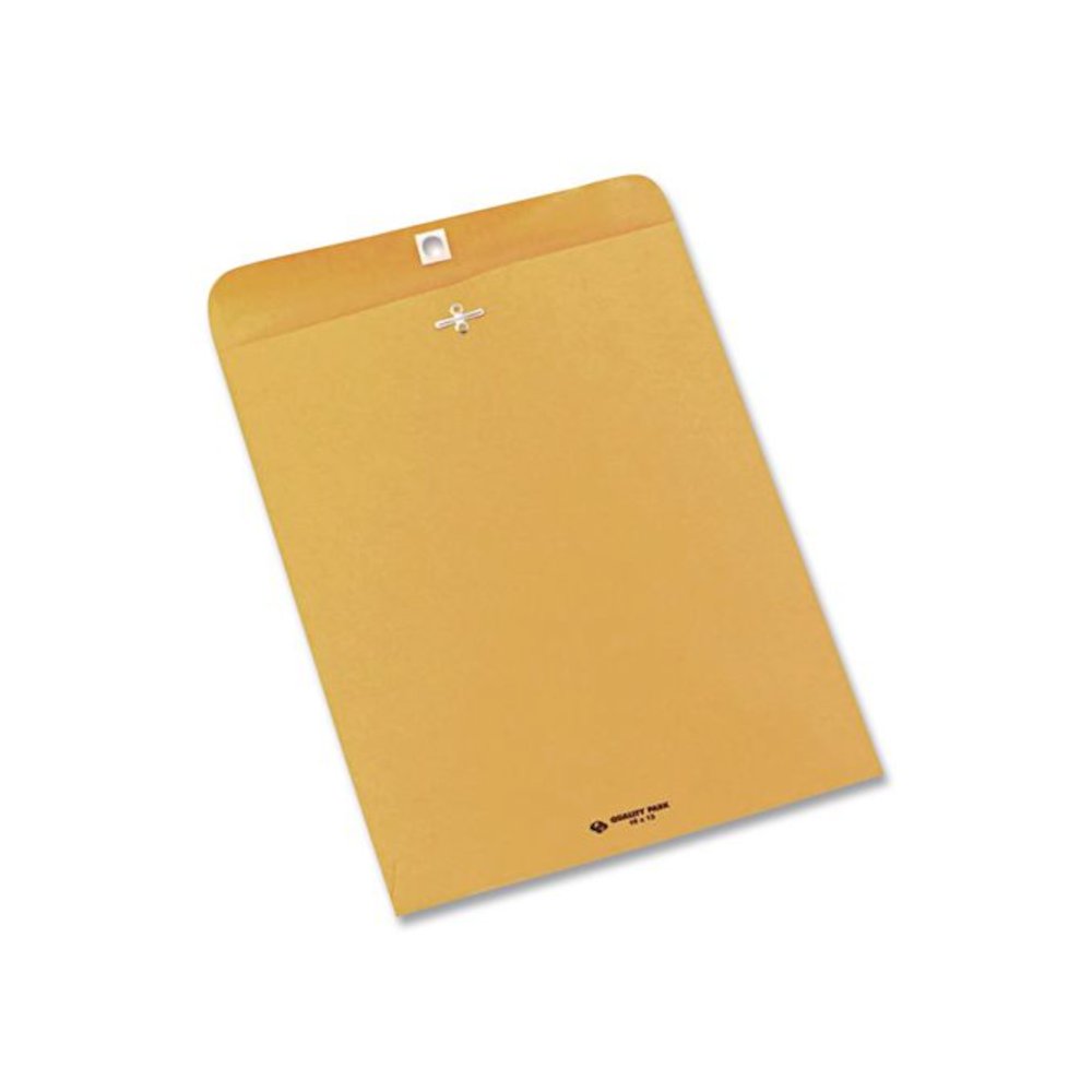 Clasp Envelope, 28 lb Bond Weight Kraft, #75, Square Flap, Clasp/Gummed Closure, 7.5 x 10.5, Brown Kraft, 100/Box. Picture 4