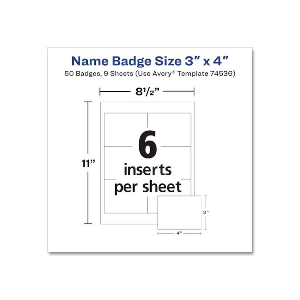Clip-Style Name Badge Kit, Clear, 3 x 4 Insert, 50 Badges/Box. Picture 2