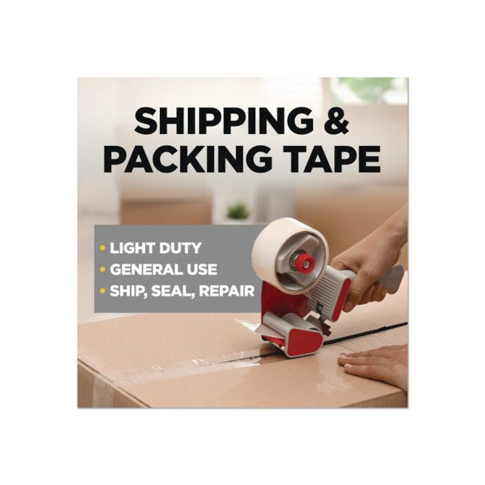 3350 General Purpose Packaging Tape, 3" Core, 1.88" x 54.6 yds, Clear, 3 Rolls/Pack. Picture 2