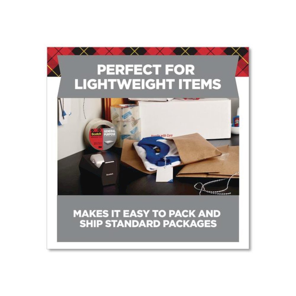 3350 General Purpose Packaging Tape, 3" Core, 1.88" x 54.6 yds, Clear, 3 Rolls/Pack. Picture 5