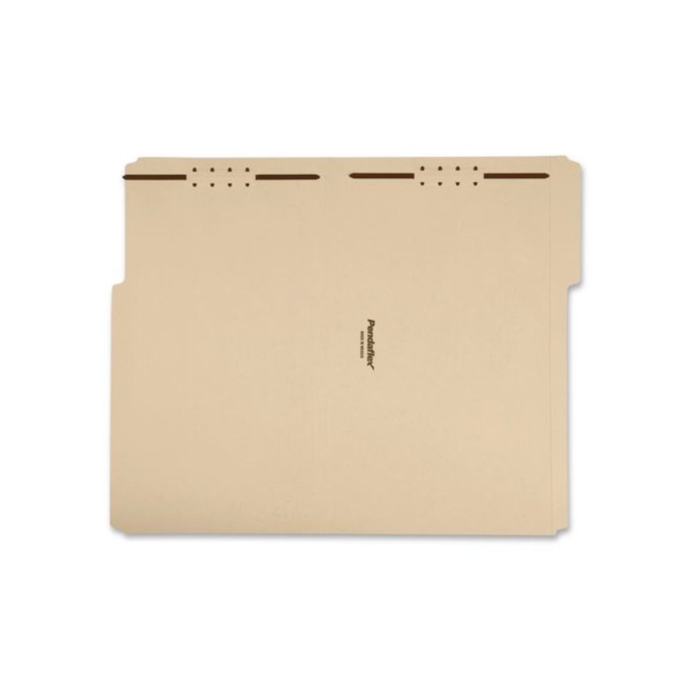 Top Tab Fastener Folder, 1/3-Cut Tab: Assorted, Expands 2", 2 Fasteners, Legal Size, Manila, 5/Box. Picture 4