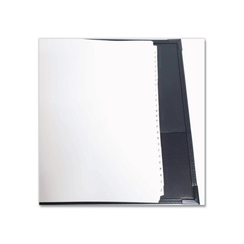 Business Collection Business Card Binder, Holds 200 2" x 3.5" Cards, 10.4 x 1.75 x 11.5, Vinyl, Black. Picture 2