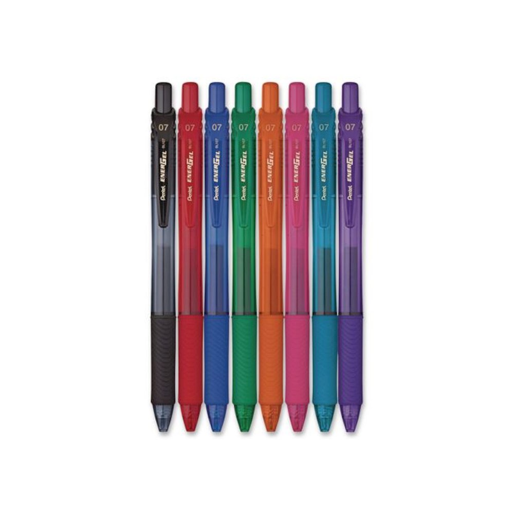 EnerGel X Gel Pen, Retractable, Medium 0.7 mm, Assorted Ink and Barrel Colors, 8/Pack. Picture 2