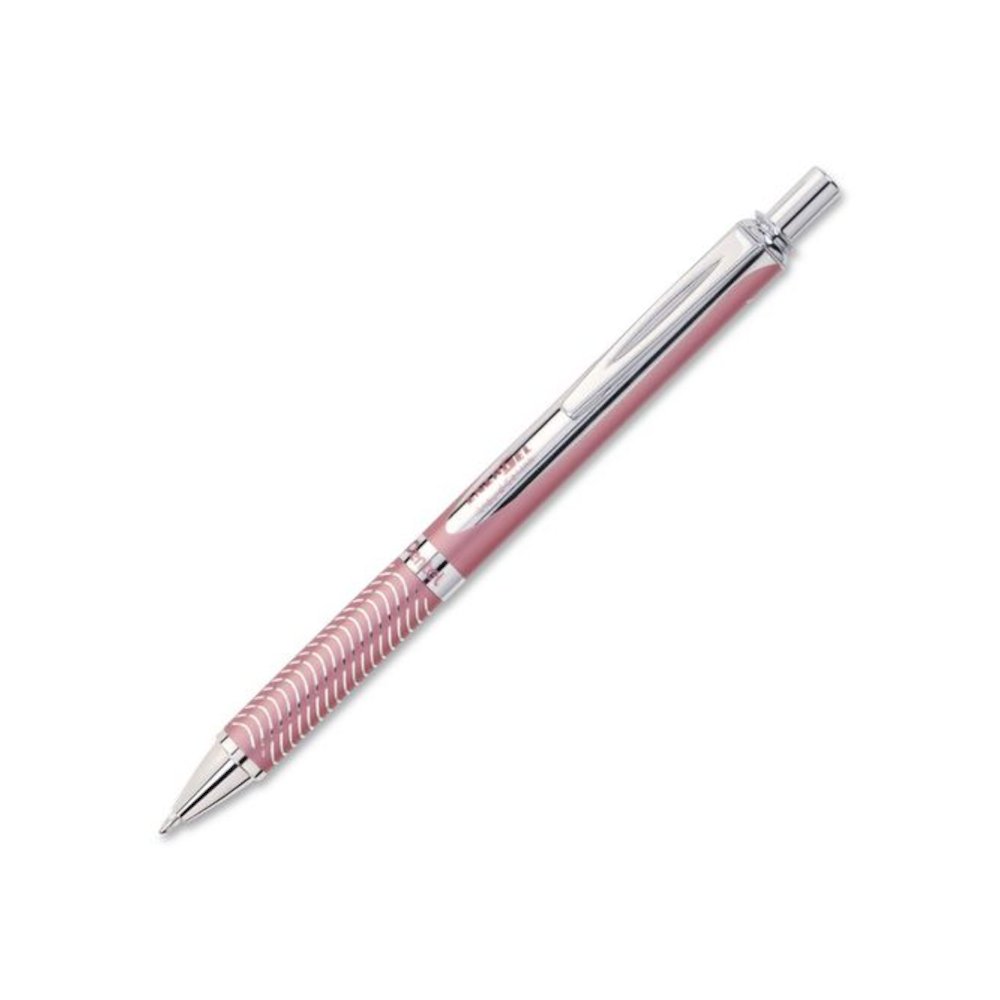 EnerGel Alloy RT Gel Pen, Retractable, Medium 0.7mm, Black Ink, Pink Barrel. Picture 2