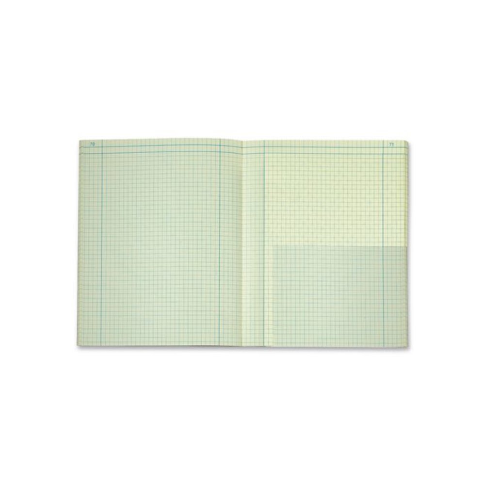 Computation Notebook, Quadrille Rule (4 sq/in), Red Cover, (75) 11.75 x 9.5 Sheets. Picture 2
