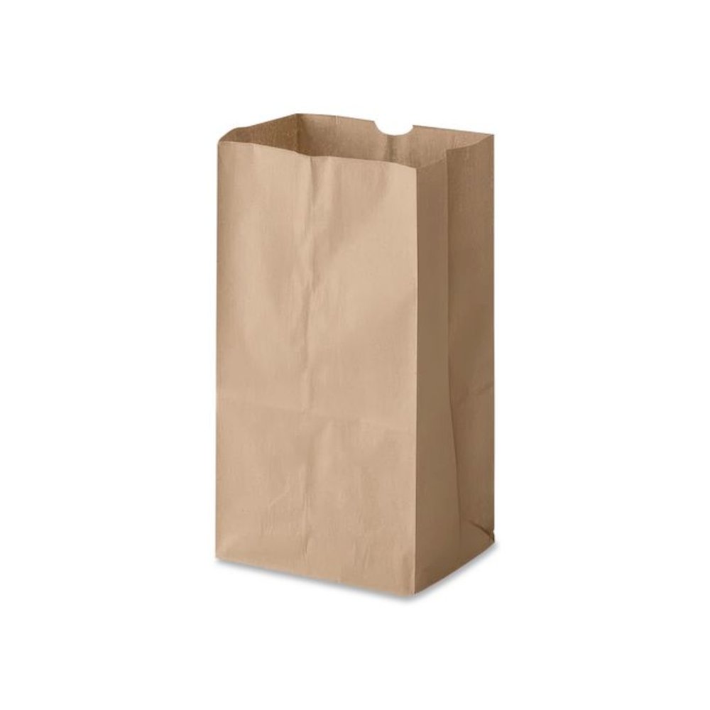 Grocery Paper Bags, 6# Size, 35# Basis Weight, 5.88" x 3.63" x 11", Kraft, 2,000/Bundle. Picture 4