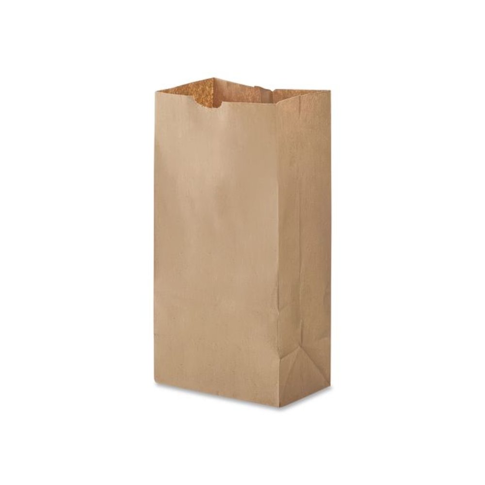 Grocery Paper Bags, 12# Size, 40# Basis Weight, 7" x 4.38" x 13.75", Kraft, 500/Bundle. Picture 4