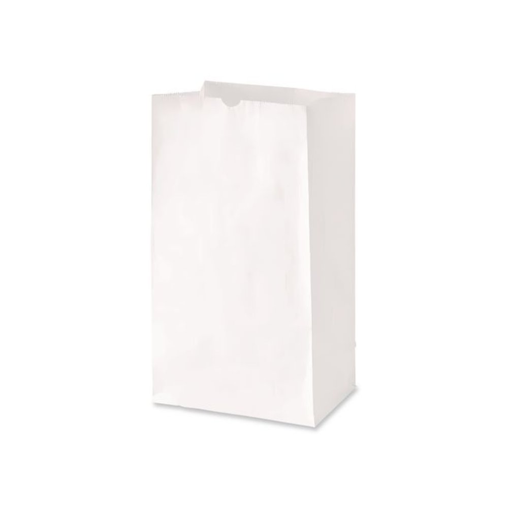 Grocery Paper Bags, 16# Size, 40# Basis Weight, 7.75" x 4.75" x 16", White, 500/Bundle. Picture 4