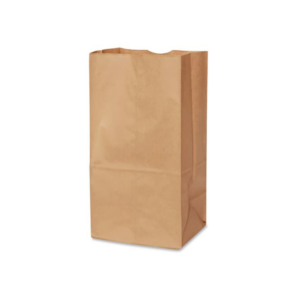 Grocery Paper Bags, 8# Size, Heavy-Duty, 50# Basis Weight, 6" x 3.88" x 12.5", Kraft, 500/Bundle. Picture 4