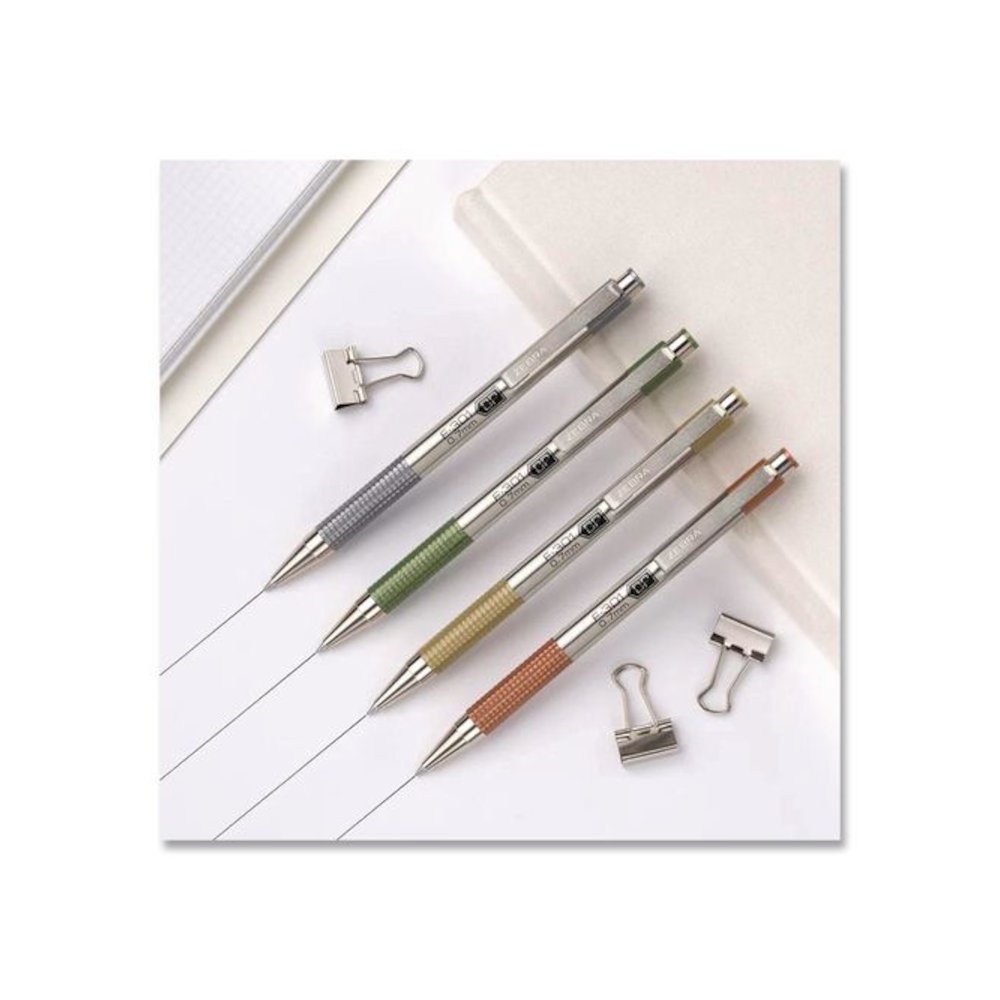 F-301 Signature Series Earthy Tones Ballpoint Pen, Retractable, Fine 0.7 mm, Black Ink, Assorted Earthy Tones Barrel, 4/Pack. Picture 3