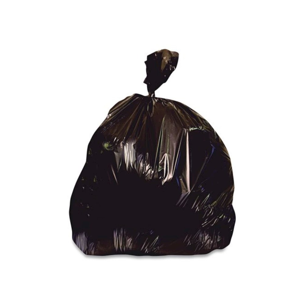 Linear Low-Density Can Liners, 45 gal, 0.7 mil, 40" x 46", Black, 250/Carton. Picture 2