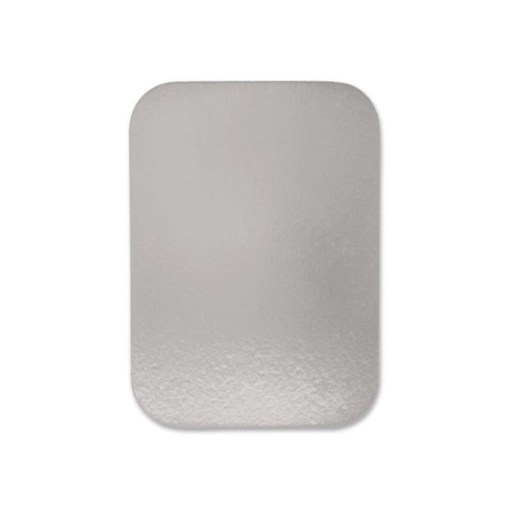 Laminated Board Lid, 7 x 5, Silver/White, Aluminum, 500/Carton. Picture 4