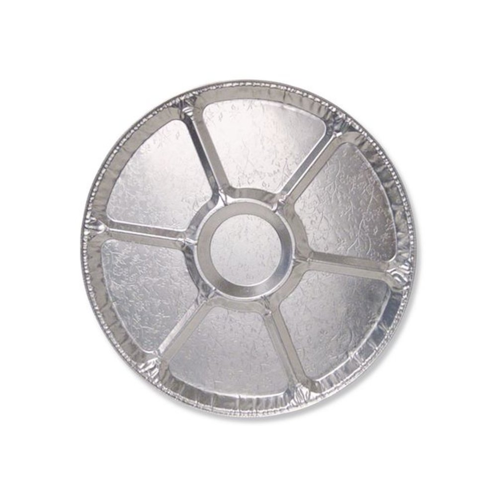 Aluminum Lazy Susan, 6 Compartments, 18" Diameter x 0.94" h, 25/Carton. Picture 2