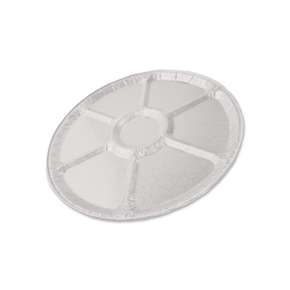 Aluminum Lazy Susan, 6 Compartments, 18" Diameter x 0.94" h, 25/Carton. Picture 3