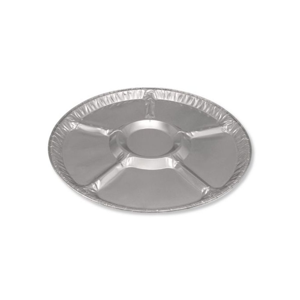 Aluminum Lazy Susan, 6 Compartments, 18" Diameter x 0.94" h, 25/Carton. Picture 4