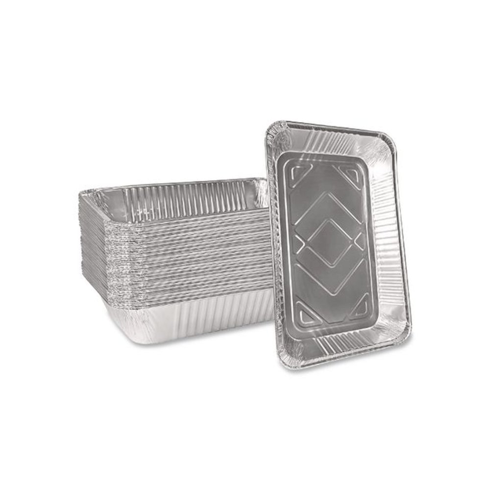 Aluminum Steam Table Pans, Full-Size Deep, 60 Gauge, 3.19" Deep, 12.19 x 20.75, 50/Carton. Picture 6