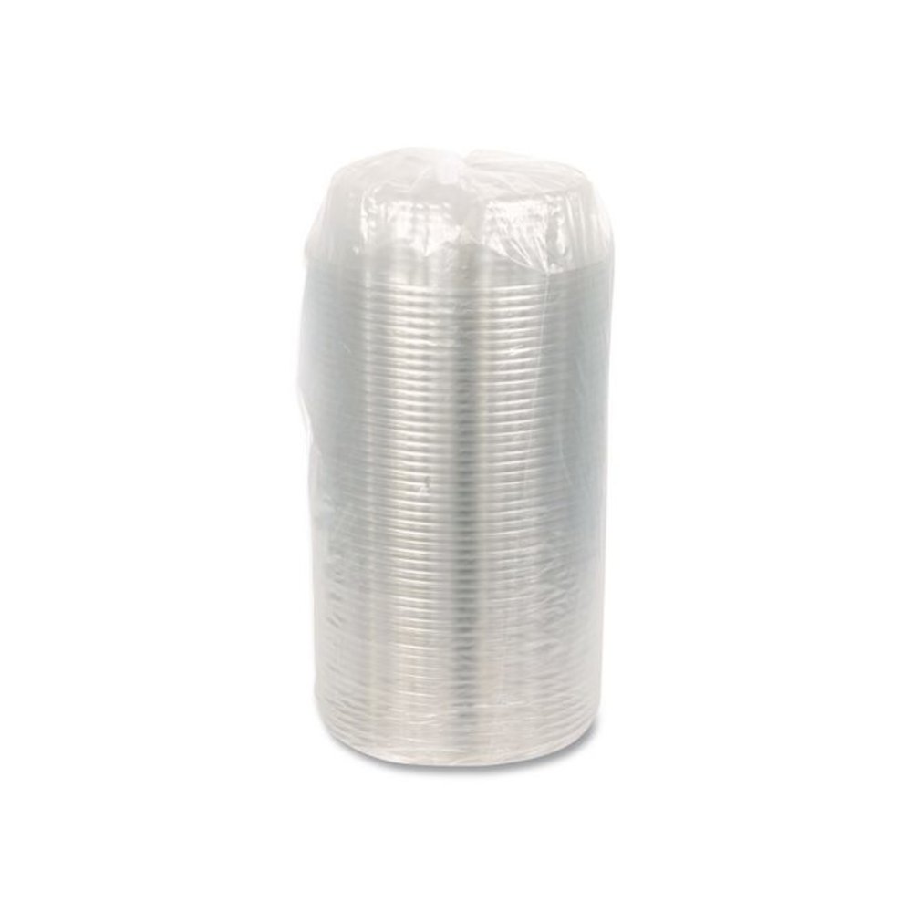 Dip Cup Platter, 4 Compartments, 64 oz, 10" Diameter, Clear, Plastic, 100/Carton. Picture 3