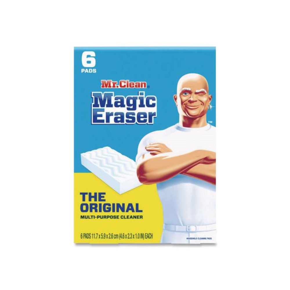 Magic Eraser, 2.2 x 4.6, 0.6" Thick, White, 6/Pack, 6 Packs/Carton. Picture 3
