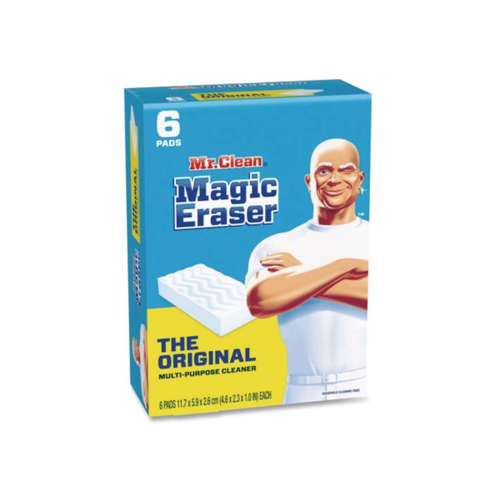 Magic Eraser, 2.2 x 4.6, 0.6" Thick, White, 6/Pack, 6 Packs/Carton. Picture 4