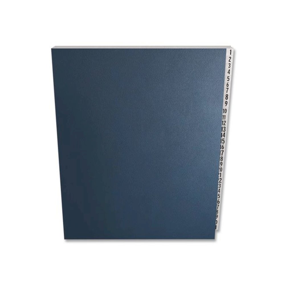 Expanding Desk File, 42 Dividers, Month/Date Index, Letter Size, Dark Blue Cover. Picture 3
