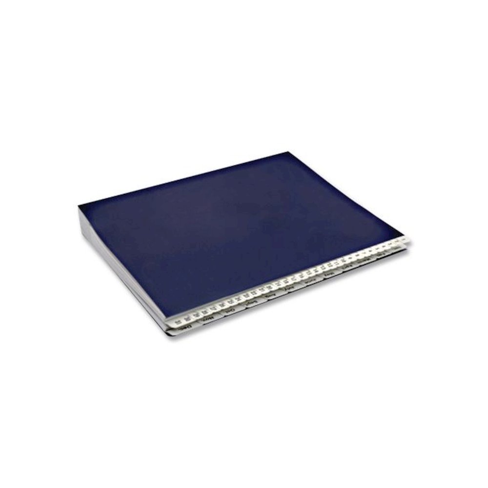 Expanding Desk File, 42 Dividers, Month/Date Index, Letter Size, Dark Blue Cover. Picture 2
