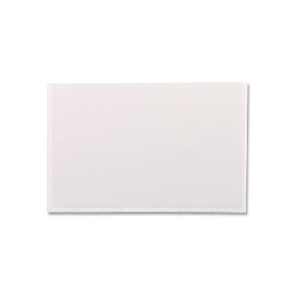Self-Adhesive Pockets, 6" x 4", Clear Front/White Back, 100/Box. Picture 3
