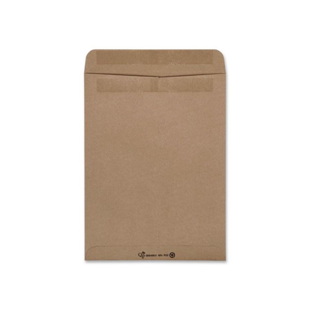 Recycled Brown Kraft Redi-Seal Envelope, #10 1/2, Cheese Blade Flap, Redi-Seal Adhesive Closure, 9 x 12, Brown Kraft, 100/Box. Picture 4
