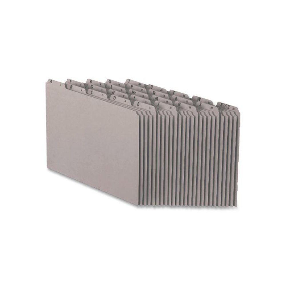 Top Tab A-Z File Guides, 1/5-Cut Top Tab, A to Z, 8.5 x 14, Gray, 25/Set. Picture 3