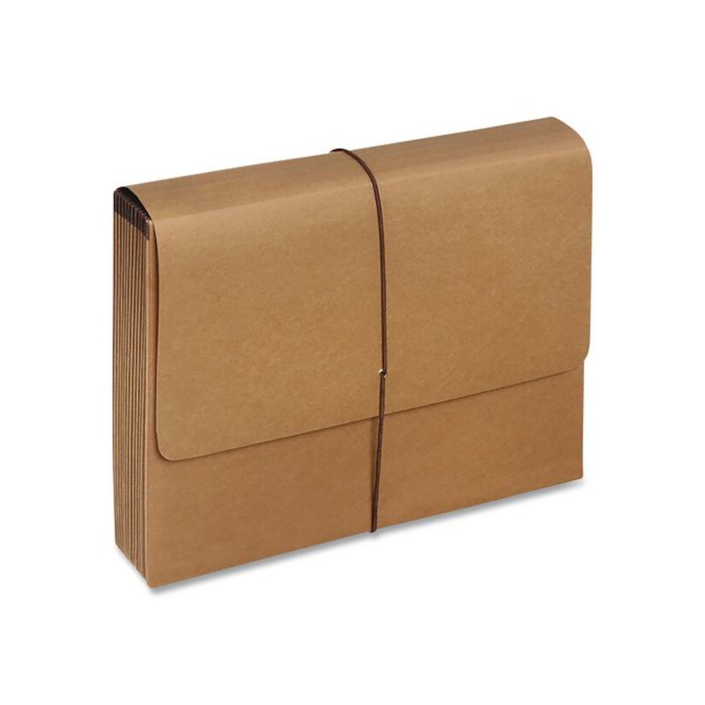 Kraft Indexed Expanding File, 31 Sections, Elastic Cord Closure, 1/15-Cut Tabs, Letter Size, Brown. Picture 3