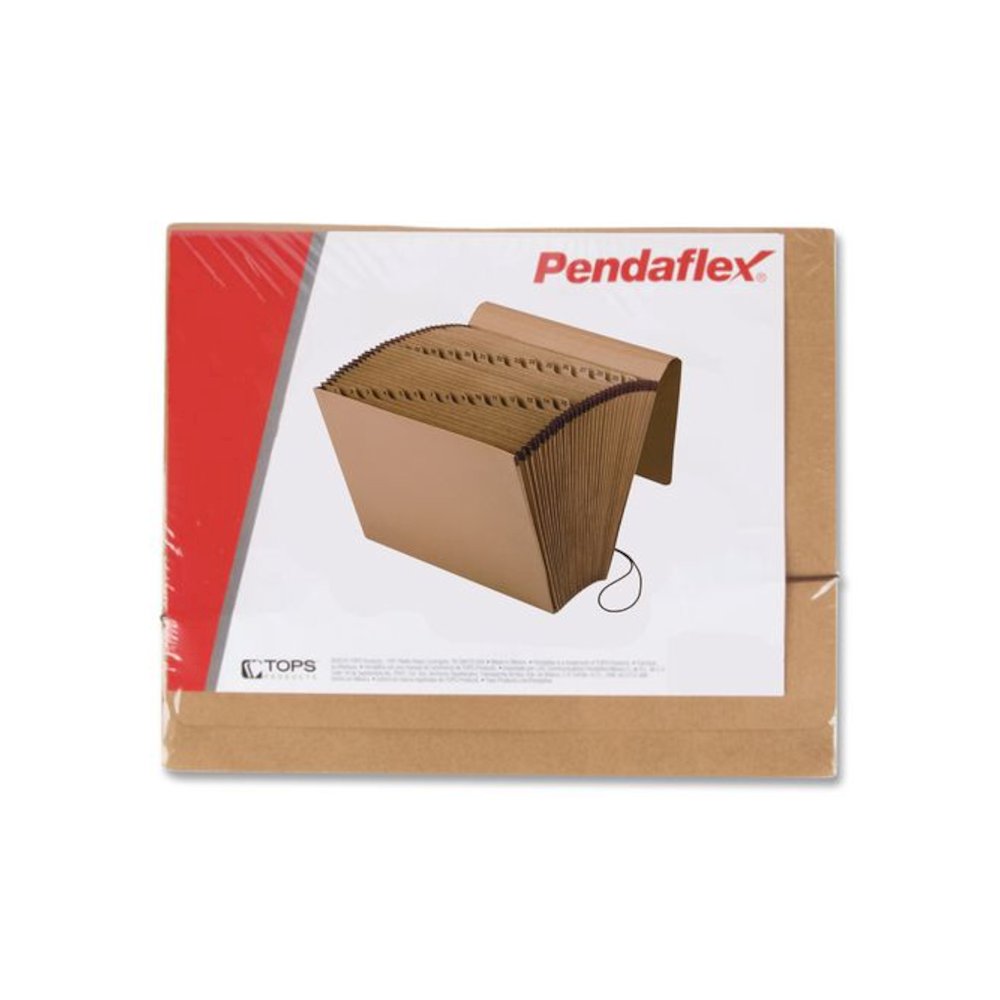 Kraft Indexed Expanding File, 31 Sections, Elastic Cord Closure, 1/15-Cut Tabs, Letter Size, Brown. Picture 2