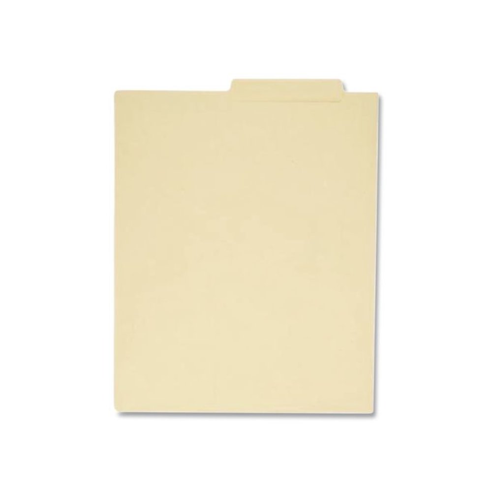 Manila End Tab Folders, 9.5" High Front, Straight 2-Ply Tabs, Letter Size, Manila, 100/Box. Picture 3