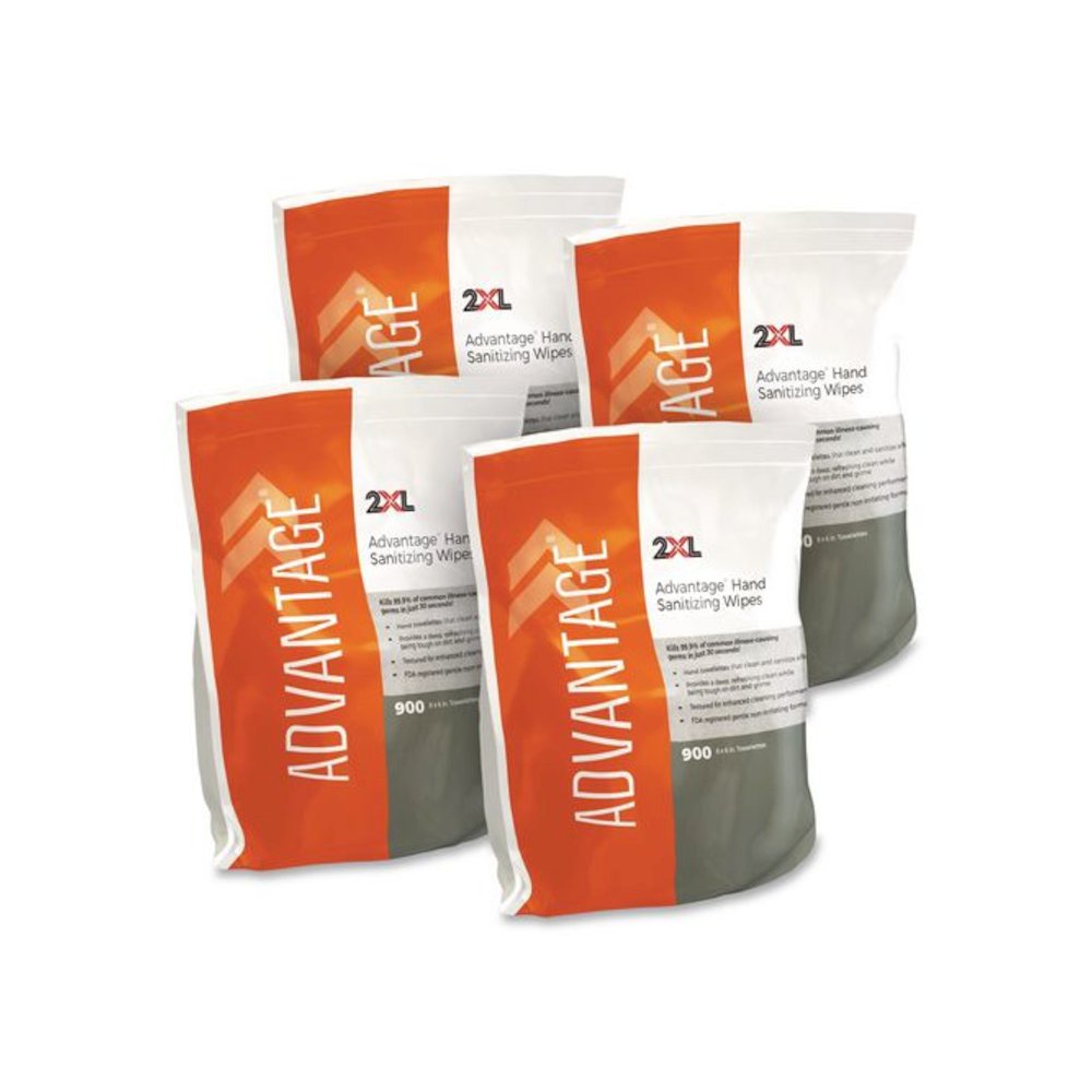 Gym Wipes Advantage, 1-Ply, 6 x 8, Unscented, White, 900/Roll, 4 Rolls/Carton. Picture 1