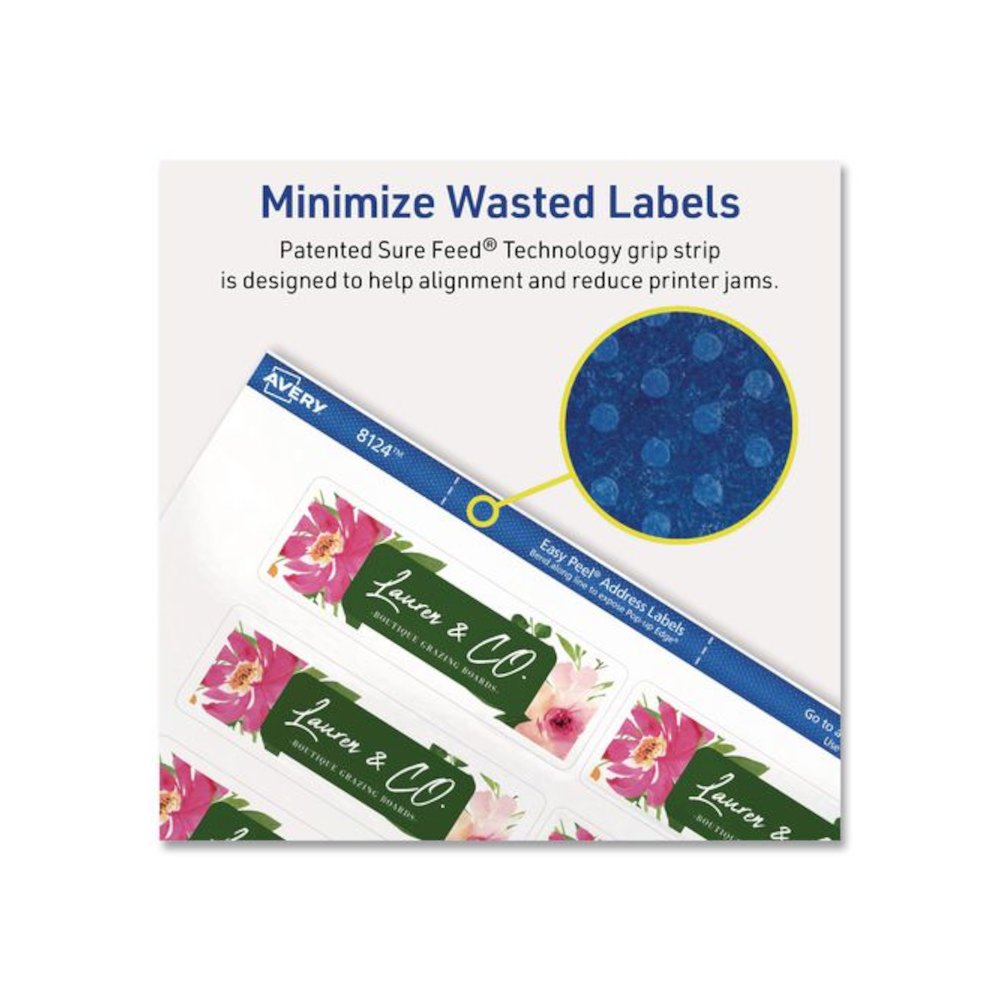 Matte Clear Address Labels with Sure Feed Technology, Inkjet/Laser, 1.33 x 4, 14/Sheet, 10 Sheets/Pack. Picture 4