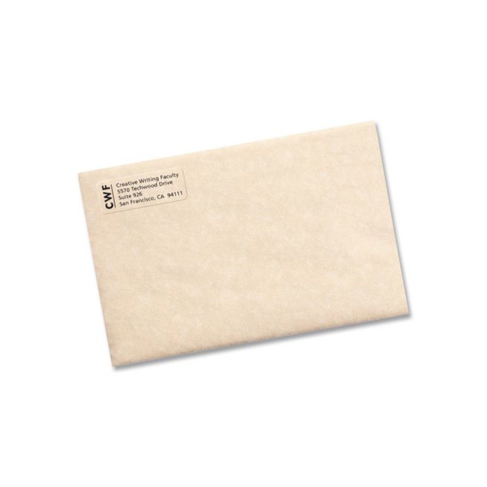 Easy Peel Return Address Labels with Sure Feed Technology, Inkjet, 0.66 x 1.75, Matte Clear, 60/Sheet, 10 Sheets/Pack. Picture 6