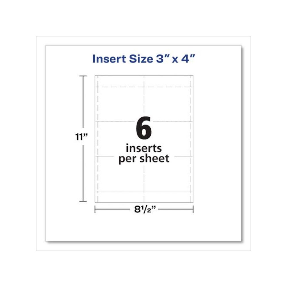 Name Badge Insert Refills, Horizontal, 3 x 4, White, 600/Pack. Picture 7