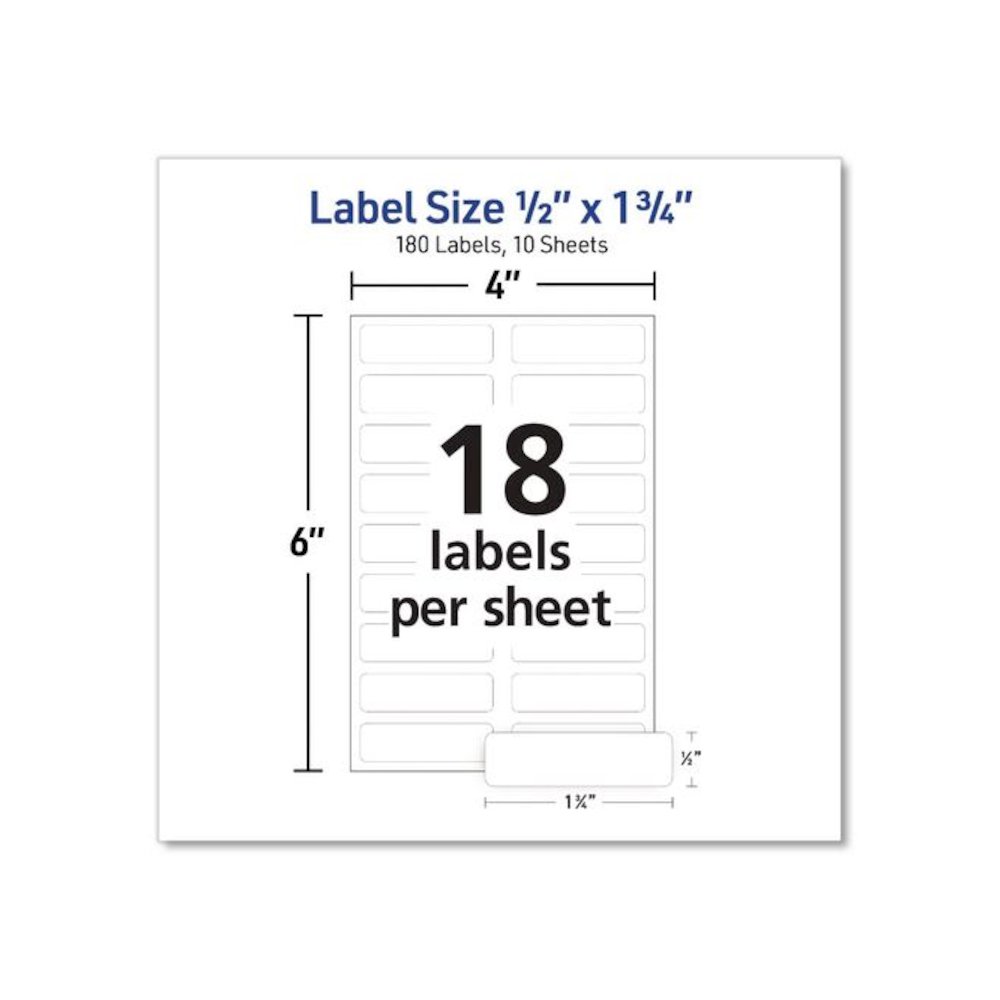 No-Iron Fabric Labels, Handwrite Only, 0.5 x 1.75, White, 18/Sheet, 10 Sheets/Pack. Picture 3