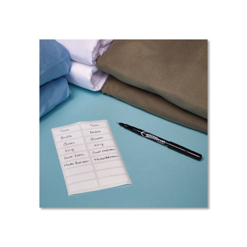No-Iron Fabric Labels, Handwrite Only, 0.5 x 1.75, White, 18/Sheet, 10 Sheets/Pack. Picture 6