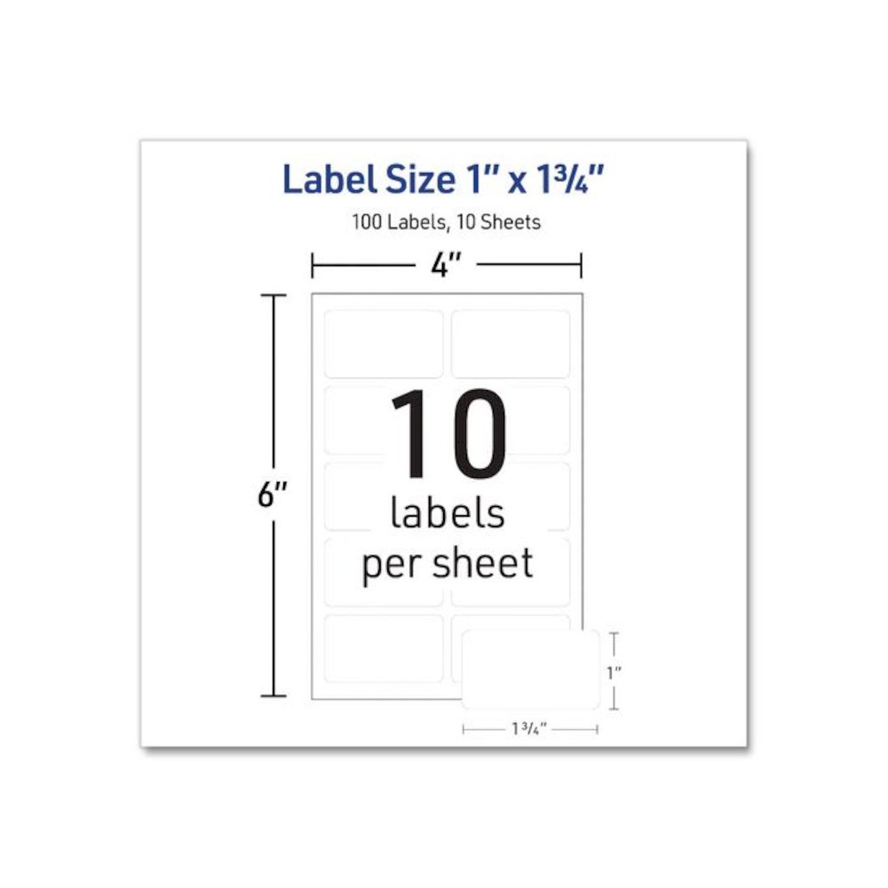 No-Iron Fabric Labels, Handwrite Only, 1 x 1.75, White, 10/Sheet, 10 Sheets/Pack. Picture 3