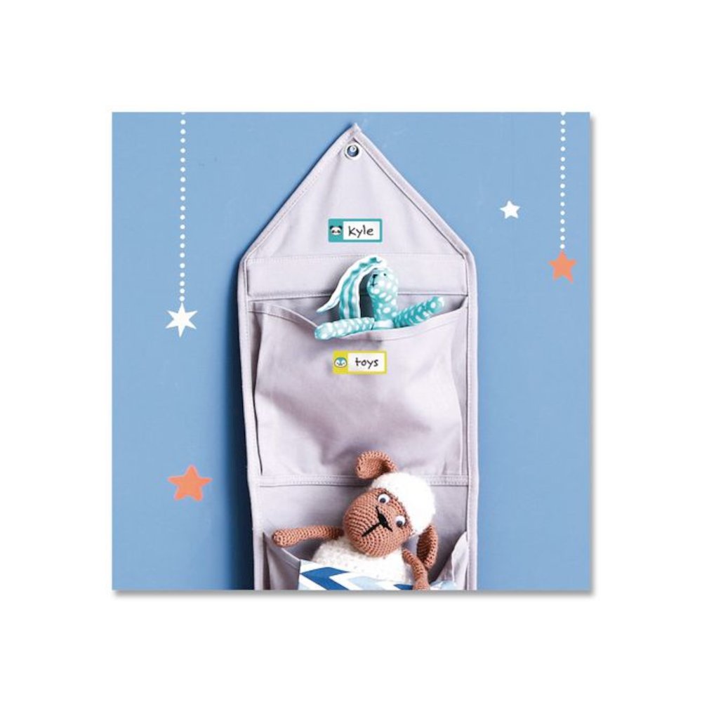 No-Iron Fabric Labels, Character/Colored Border, Handwrite Only, 0.75 x 1.75, White, 12/Sheet, 2 Sheets/Pack. Picture 6