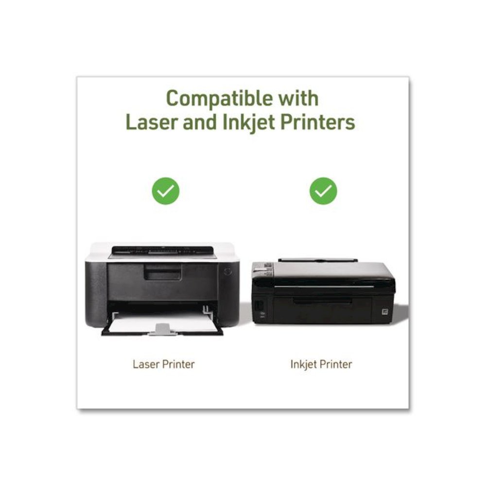 EcoFriendly Recycled Return Address Labels, Inkjet/Laser, 0.66 x 1.75, White, 60/Sheet, 10 Sheets/Pack. Picture 7