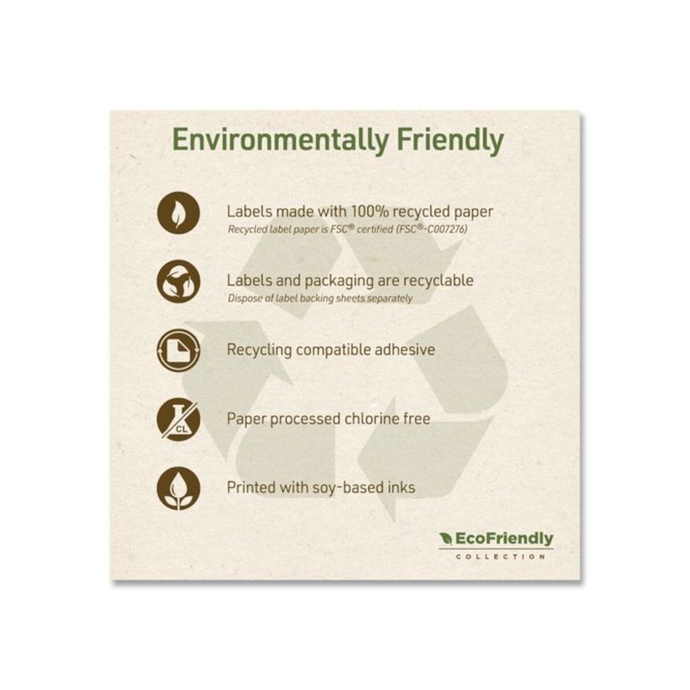 EcoFriendly Recycled Shipping Labels, Inkjet/Laser, 5.5 x 8.5, White, 2/Sheet, 10 Sheets/Pack. Picture 4