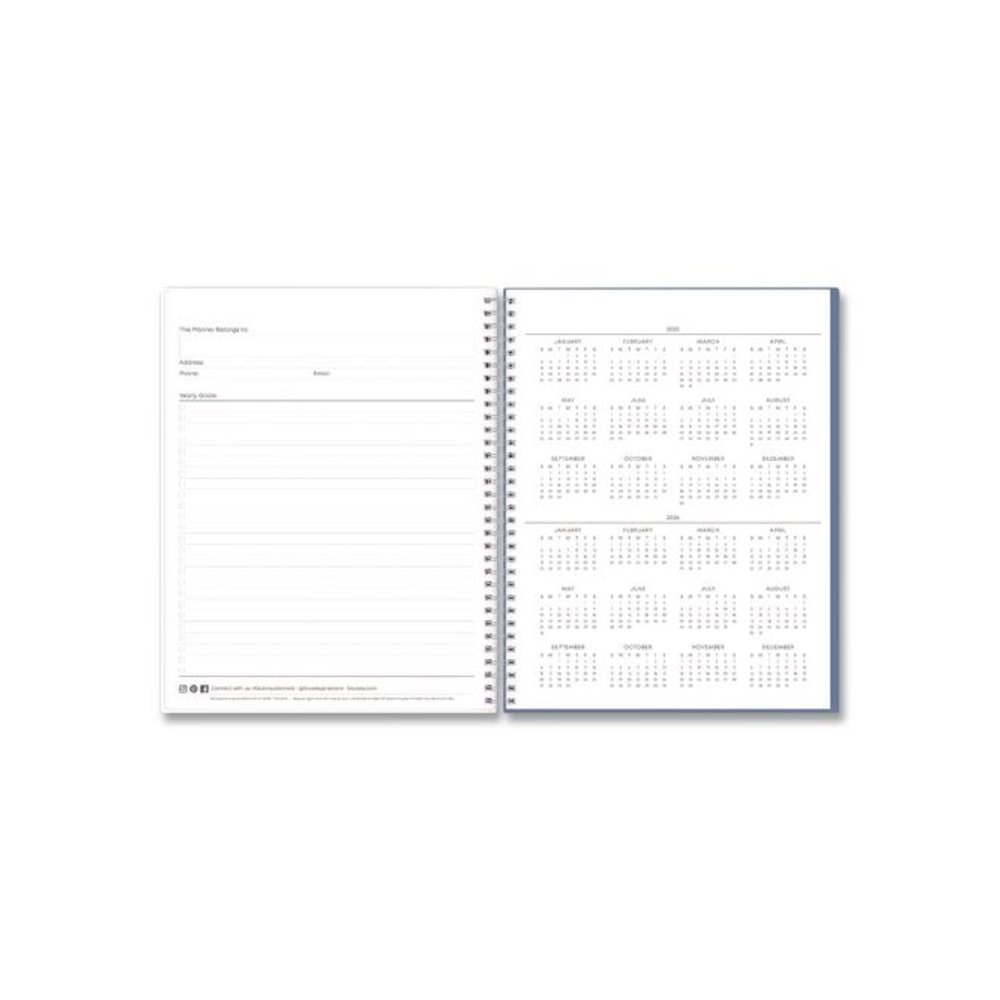 Tanya Blue Academic Year Daily Planner, Abstract Artwork, 11 x 8.5, Multicolor Cover, Supports Four Academic Years: 2025-2028. Picture 3